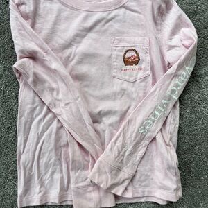 Pink Kids Shirt with Happy Easter Design
